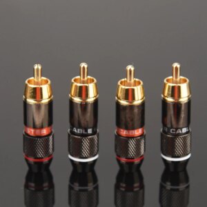 HIFIDIY LIVE 2PCS/Set Audio signal input RCA Plug cable wire Gold Plated amplifier front stage DIY speaker Stereo Headset repair