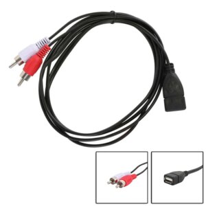 Hot Sale New Cable Dual 2 RCA Male To USB Female A Composite Adapter AV Audio Video Extension Cable Wholesale