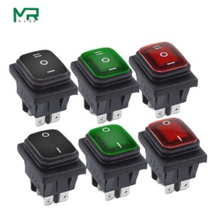 KCD4 Waterproof Switch Rocker Switch Power Switch 2 position/ 3 position 6 Pins Reset or self-locking 16A 250VAC/ 20A 125VAC