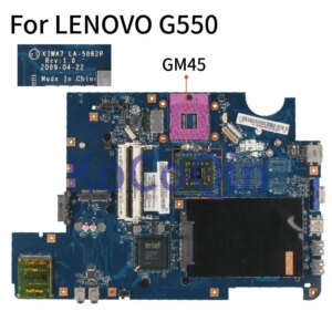KoCoQin laptop Motherboard For LENOVO Ideapad G550 GM45 Mainboard KIWA7 LA-5082P DDR3
