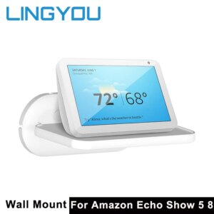 LINGYOU Wall Mount Outlet Shelf Holder For Amazon Echo Show 5 8 /Nest Hub/JBL Xtreme/Anker Soundcore/Bose SoundLink Mini