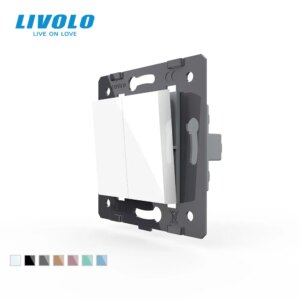 Livolo EU Standar 7 colors Plastic Materials,2Gang 2 Way Function Key for Wall Push Button Switch,without panel,key pad control