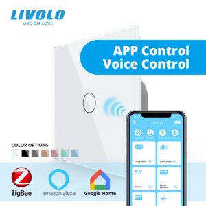 Livolo ZigBee smart home wifi switch wireless Intelligent Automation 1Way APP Control,works with google home,aleax,echo