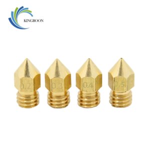 MK7 MK8 Nozzle 0.4mm 0.3mm 0.2mm 0.5mm Copper 3D Printers Parts Extruder Threaded 1.75mm 3.0mm Filament Head Brass Nozzles Part