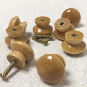 Myhomera 12Pcs Wooden Knob Drawer Pulls Cabinet Wardrobe Handle Round Knobs Kitchen Furniture Hardware Wholesale Lot Small Large