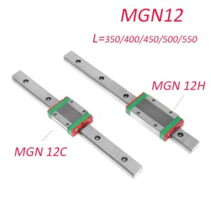 NEW MGN12 Linear Guide 12MM 350 400 450 500 550 mm +MGN12H or MGN12C carriage 3d printer CNC