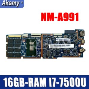 NM-A991 original mainboard for Lenovo MIIX 720-12IKB with 16GB-RAM I7-7500U Laptop motherboard