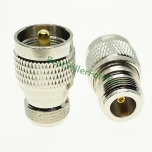 New UHF Male PL259 PL-259 Plug To N Female M/F Straight Coax RF Adapter