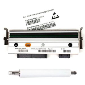 New print head 79800M ZM400 Rubber Roller + ZM400 Print head For Zebra ZM400 203dpi Thermal Barcode Printer(Warranty 3 month)