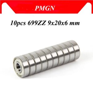 PMGN 10PCS ABEC-5 699ZZ 699Z 699 ZZ 9x20x6 mm High quality Miniature Ball Bearings 619/9ZZ Balinera L2090ZZ 9*20*6