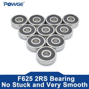 POWGE VORON 625-2RS Bearing 5*16*5 mm ABEC-7 Flanged Miniature F625 RS Ball Bearings F625RS For Mobius 3.1 Voron 0/2.4 Printer