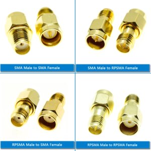 RP SMA SMA Male Female Jack To RP SMA SMA Male Female Push-On Quick Directly Plug Socket Brass Straight Coaxial RF Adapters