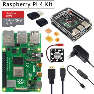 Raspberry Pi 4 Model B 2/4/8GB RAM Option 32GB SD Card| Case |Power Adapter|HDMI Cable for Raspberry Pi 4