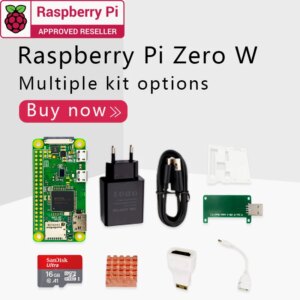 Raspberry Pi Zero W DEV Kit 1GHz single-core CPU 512MB RAM 2.4G WiFi Bluetooth 4.1 Bundle include Case MINI HDMI uUSB Cable