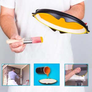 Revolution Gravity Paint Tray Multi-Function Adjustable Never Spill Anti-Gravity Paint Tray with Liner Set Easy Painting Tools