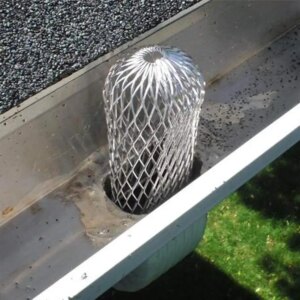 Roof Gutter Balloon Guard Filters, Plastic Downpipe Stops Leaf Drains, Rainwater Discharge, Polypropylene, Black