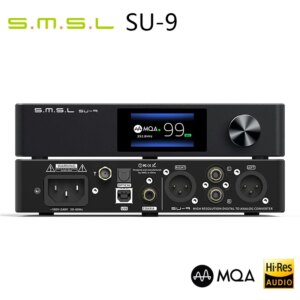 SMSL SU-9 MQA Full Decoder Bluetooth 5.0 ES9038Pro DAC 2nd Gen XMOS DSD512 PCM768kHz/32Bit UAT LDAC USB Balanced Decoder SU9