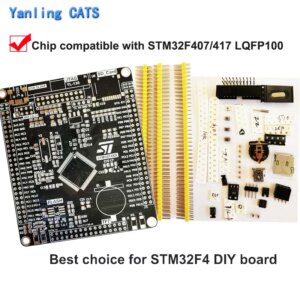 STM32F4 Empty Development Board Kit DIY Welding Arm Cortex M4 for MCU STM32F407VET6 STM32F417VEVGT6 LQFP100 Pin 1PCS YL-136