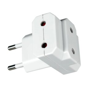 Tee UNIEL S-ES3-10T network splitter 3 sockets 10A 2200W w / o