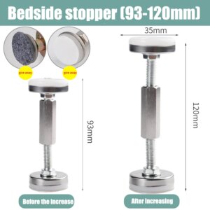 Threaded Bed Frame Adjustable Anti-shake Tool Telescopic Support for Home Room Wall SP99