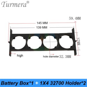 Turmera 32650 32700 1*4 Battery Holder Bracket Cell Safety Anti Vibration Plastic Brackets For 32650 32700 Battery Pack 10Pairs