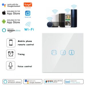 Tuya Smart Life WiFi Curtain Switch for Roller Shutter Blind Motor Google Home Amazon Alexa Voice Control