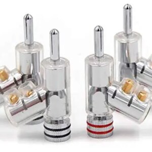 VB202R Hi-End Rhodium Plated LOCK SPEAKER CABLE BANANA PLUG CONNECTOR