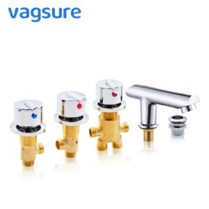 Vagsure 1Set Hot and Cold Water Copper Massage Bathtub Faucet Bathroom Shower Cabin Faucet Mixer Shower Room Mixing Valve Tap