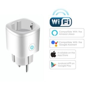 WiFi Smart Wireless Socket EU 16A Remote Voice Control Power Energy Outlet Timer Socket for Alexa Google Home Dropship