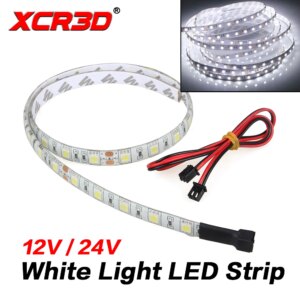 XCR3D 3D Printer Parts White Light LED Strip for Lergde-S Lerdge-X Motherboard 12V 24V Length 60cm with Connect cable Lighting