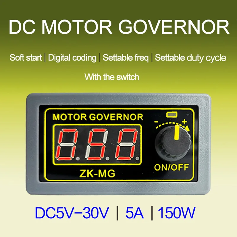ZK-MG DC5V-30V High Power PWM DC Motor Governor LED Dimming Module With Switch