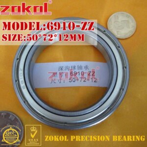 ZOKOL 6910 Z bearing 6910 RS ZZ 6910-2RS 6910-ZZ Deep Groove ball bearing 50*72*12mm
