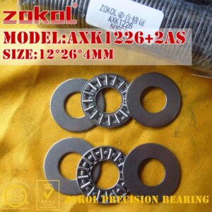 ZOKOL AXK0821 AXK1024 AXK1226 AXK1528 2AS bearing AXK1226+2AS needle roller bearing 8*21*4mm 10*24*4mm 12*26*4mm 15*28*4mm