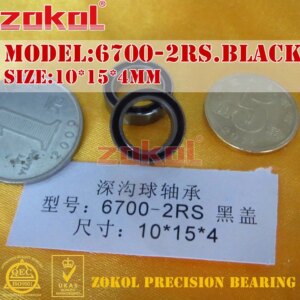 ZOKOL bearing 6700 2RS ZZ 1000700 6700RS Deep Groove ball bearing 10*15*4mm