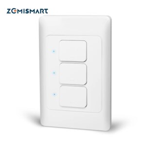 Zemismart New Design Zigbee 3.0 Push Light Switch SmartThings Control US AU Physical Wall Switches