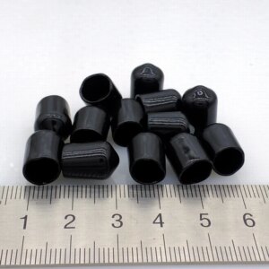 black 8mm protective cover Rubber Covers Dust Cap for connector or metal tubes 100pcs/lot