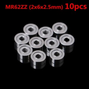 hot 10Pcs MR62ZZ MR83 693ZZ Metal Shielded Precision Ball Bearings Mini Bearings Wholesale (2x6x2.5mm)