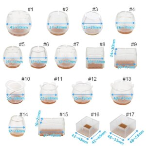 silicone table foot cushion thickened transparent Non-slip Table Chair End Leg Wear-resistant Table chair foot protector