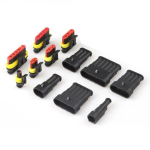 1 set 1/2/3/4/5/6 Pin Way AMP Tyco Super Sealed Automotive Wire Connector Electrical Plug Terminals for Cars