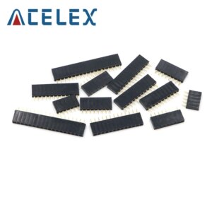 10Pcs 2.54mm Stright Female Single Row Pin Header Strip PCB Connector 1*2/3/4/5/6/7/8/10/12/16/20/40 Pin