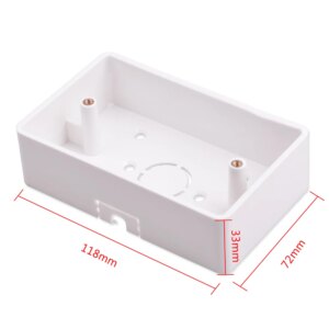118*72mm Wall Mounted Junction Box for Curtain Blind Switch White Color Installation Box for US Standard WiFi Curtain Switch