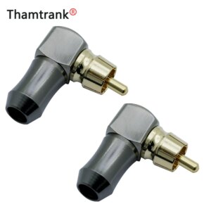 1PC Gold plated Right Angle RCA Male Plug Audio Video Connector Soldering