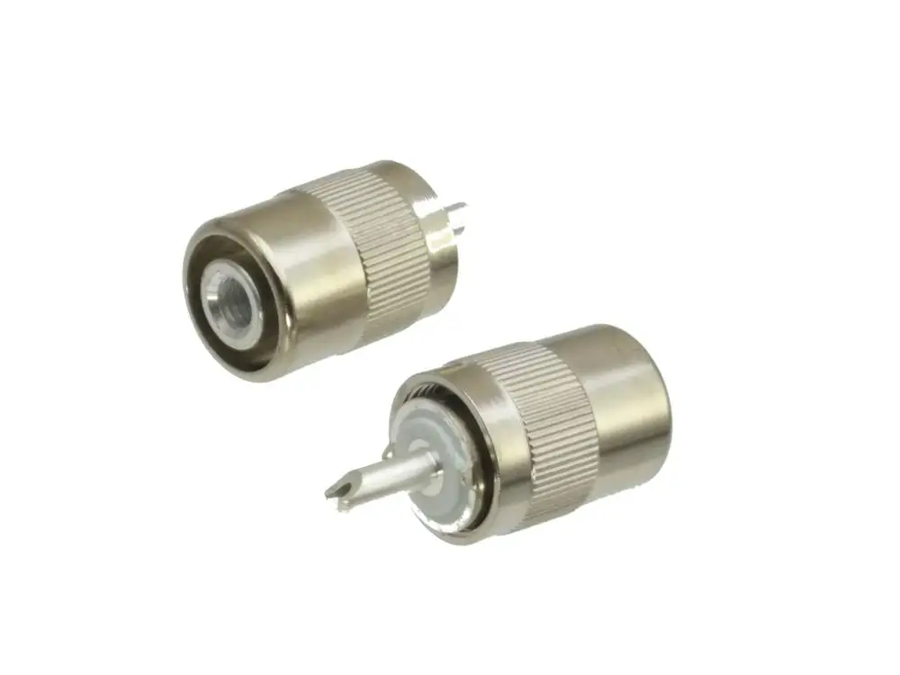 1PCS Connector UHF male PL259 plug solder RG58 RG142 LMR195 RG400 RF cable Silver