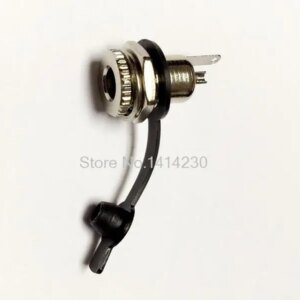 1PCS DC-099 5.5 mm x 2.5mm DC Power Jack Socket Female Panel Mount Connector With Black Waterproof Cap DC099