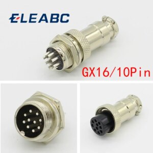 1set GX16 10 Pin Male & Female Diameter 16mm Wire Panel Connector L73 GX16 Circular Connector Aviation Socket Plug