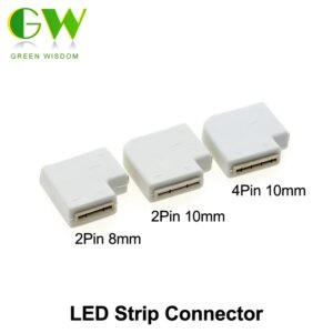 LED Strip Connector 2pin 8mm / 10mm 4pin 10mm Connectors For Led Strip Lights 5pcs/lot