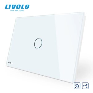 Livolo US C9Standard Wall Touch Switch, interruptor with LED indicator, remote cross control,Crystal Glass Panel