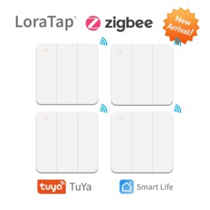 Tuya Smart Life ZigBee Smart Home Wireless Switch 3 Gangs Remote Tuya Zigbee Hub Required No limit to Control Home Device