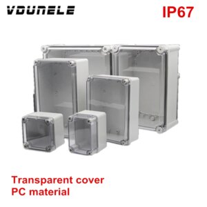 Waterproof Junction Box IP67 Transparent Cover DIY Electrical Cases ABS Plastic Enclosure Outdoor Instrument Box For PCB
