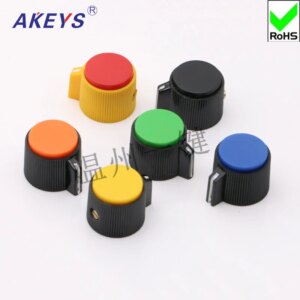 10 pcs KNP-20-6.0 band Switch knob with screws fixed electronic handwheel positioning shaft Selector Switch Knob cap